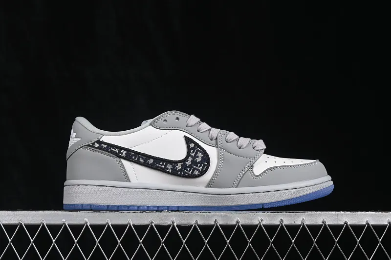 All categories Air Jordan Jordan series basketball shoes Air Jordan 1 Low Dior x Air Jordan 1 Low AJ1 Joe 1 Dior joint white gray low top CN8608-002
